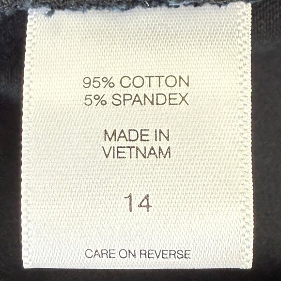 New York & Co Stretch Cotton Straight Leg Pants Women 14 Black - Picture 7 of 9